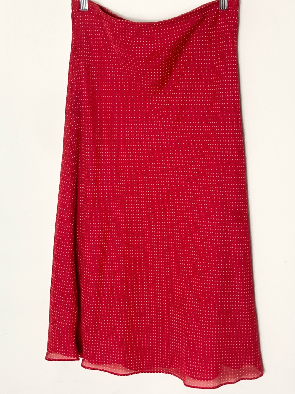 Vintage 90s necessary objects polka dot skirt red large